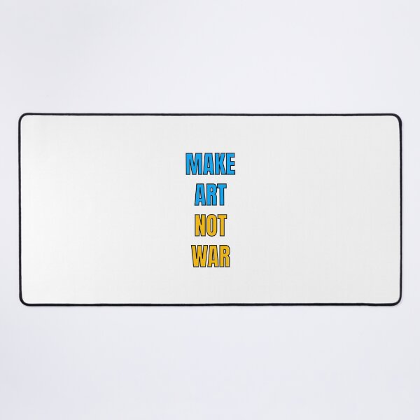 Item preview, Make art not war - blue and yellow designed and sold by Inspirationmotivation.