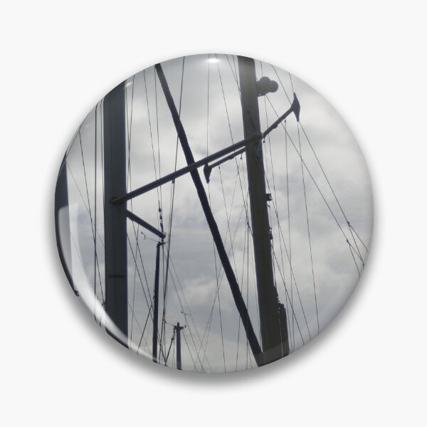 Item preview, Silhouette of yacht masts on cloudy sky designed and sold by Anna Lemos.