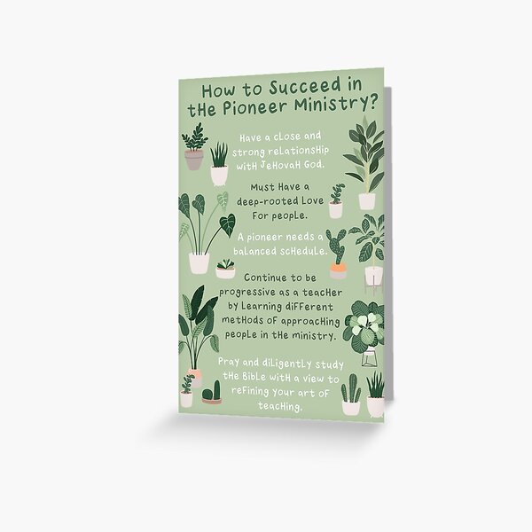 How to Succeed in the Pioneer Ministry? Greeting Card