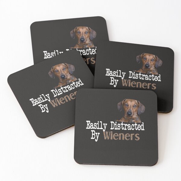 Item preview, Easily Distracted By Weiners, cute Dachshund Dog designed and sold by LoomLight.