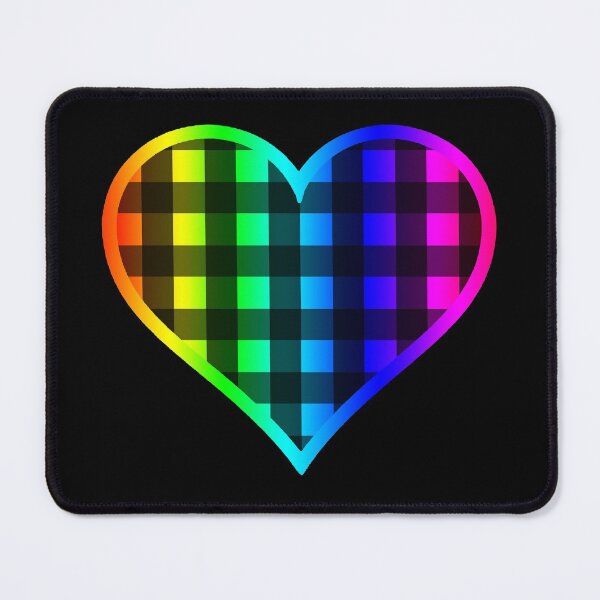 Item preview, Double Rainbow and Black Buffalo Plaid Heart designed and sold by Bumblefuzzies.