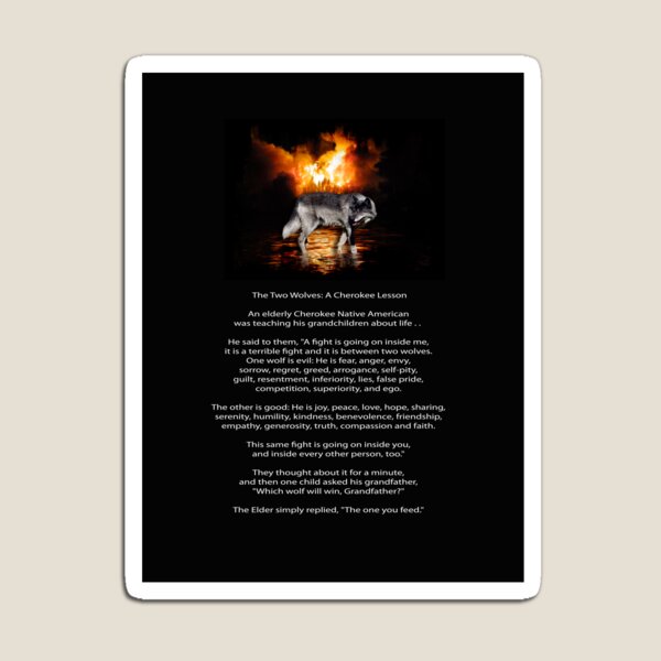 Item preview, The TWO WOLVES CHEROKEE TALE  designed and sold by NaturePrints.