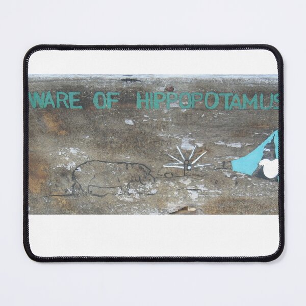 Item preview, Be Ware of Hippopotamus Danger Post Sign designed and sold by worldways.