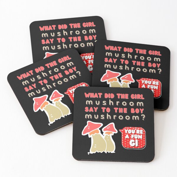 Item preview, cool riddles for kids - What Did The Girl Mushroom Say To The Boy Mushroom, You're A Fun Gi designed and sold by Sun Sand & Sea Art.