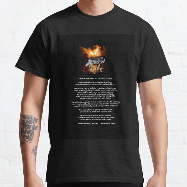 The TWO WOLVES CHEROKEE TALE Classic T-Shirt