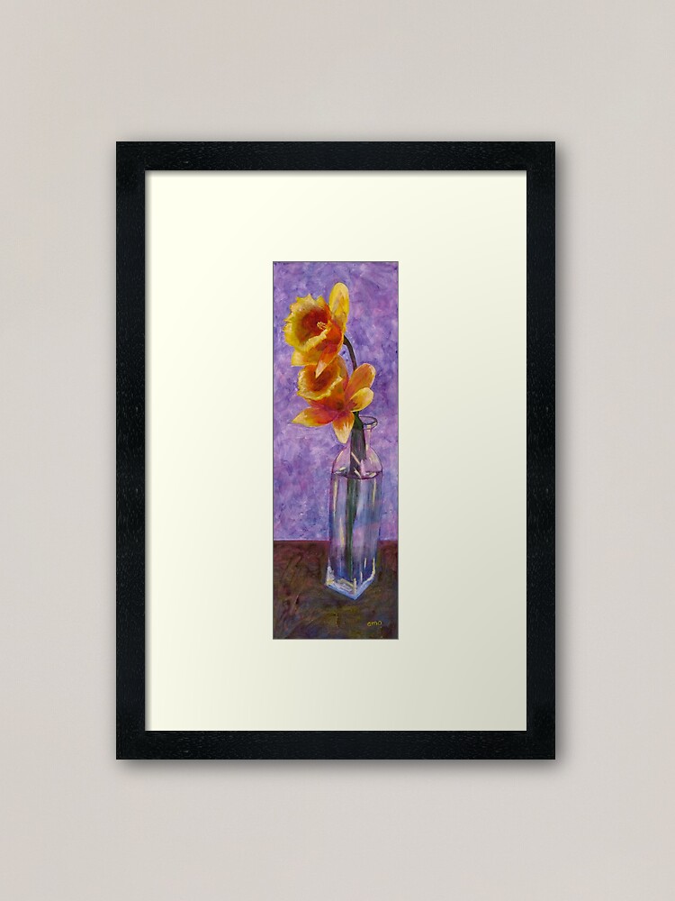 Alternate view of Daffodils in a Glass Vase Framed Art Print