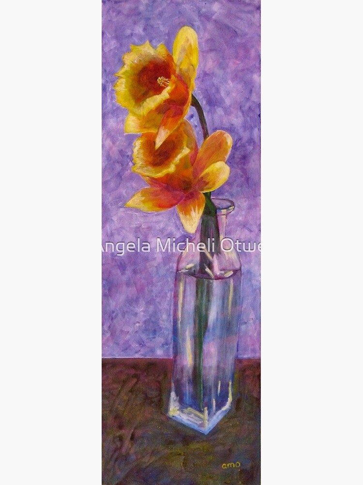 Daffodils in a Glass Vase by ByFitsAndStarts