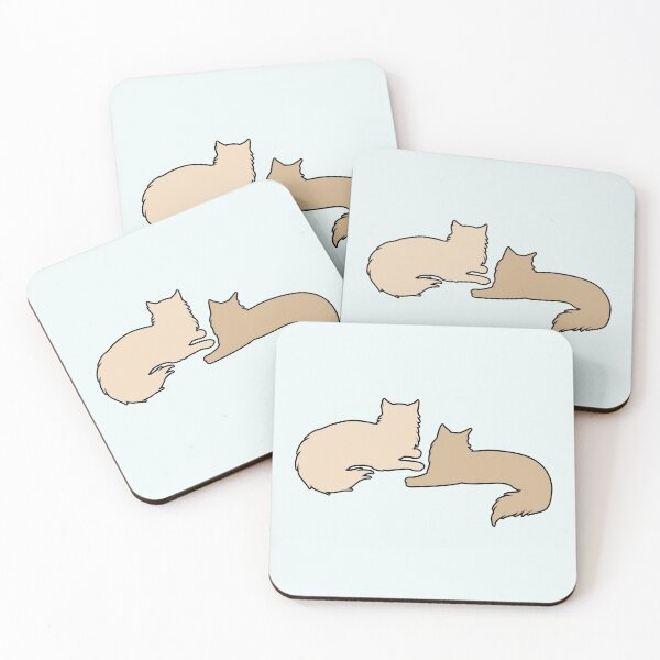 Item preview, Eve & Jacob Lounging Around (Two Beige Cats) designed and sold by andmarstan.