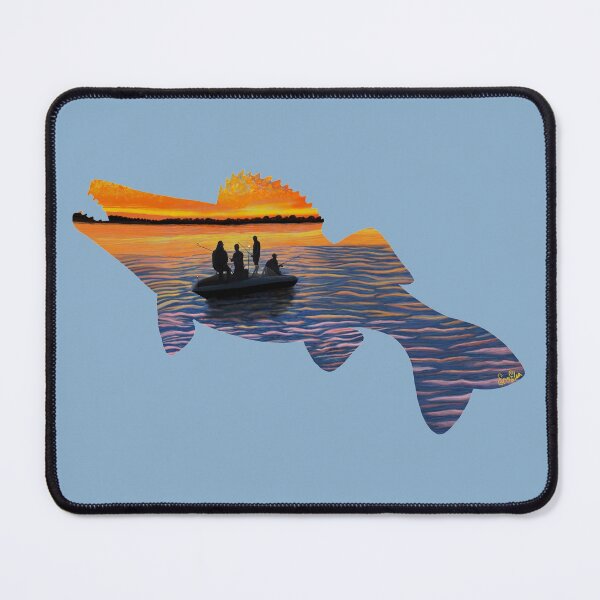 Item preview, Walleye Silhouette - Lake Life - Blue Grey designed and sold by EcoElsa.