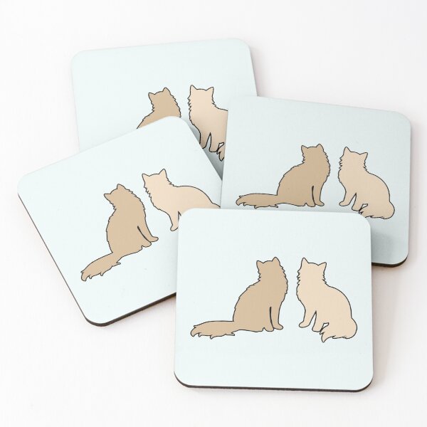 Item preview, Eve & Jacob Twinning (Two Beige Cats) designed and sold by andmarstan.