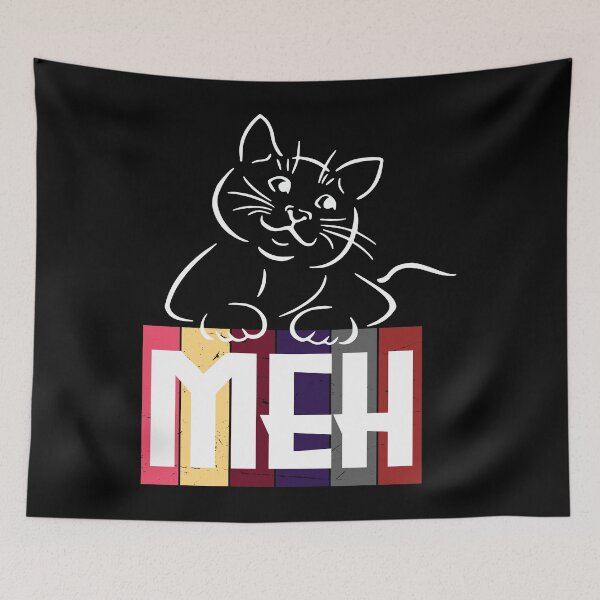 Item preview, FUNNY MEH CAT - CAT LOVER - FUNNY CAT VINTAGE designed and sold by FELTA.