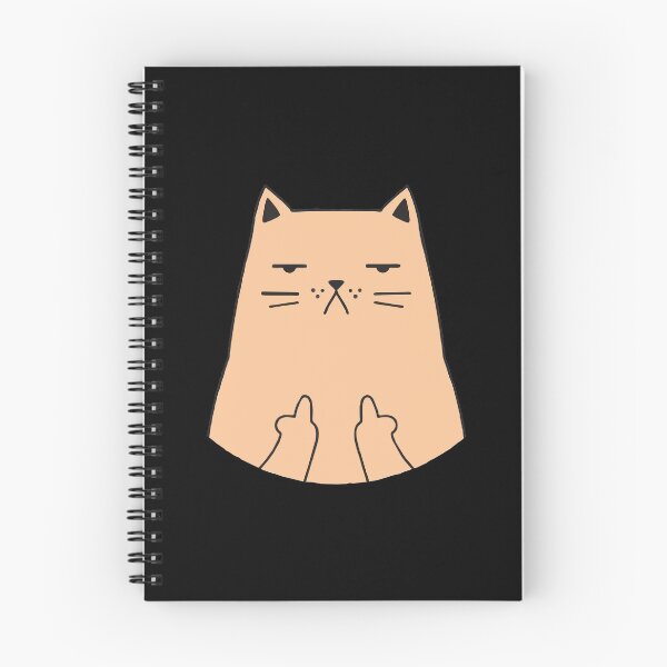 Item preview, Flipping Off Cat - An Illustrated Design Of A Cat Giving The Middle Finger - Available As Stickers Etc designed and sold by crazycollective.