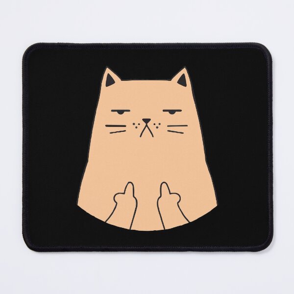 Item preview, Flipping Off Cat - An Illustrated Design Of A Cat Giving The Middle Finger - Available As Stickers Etc designed and sold by crazycollective.