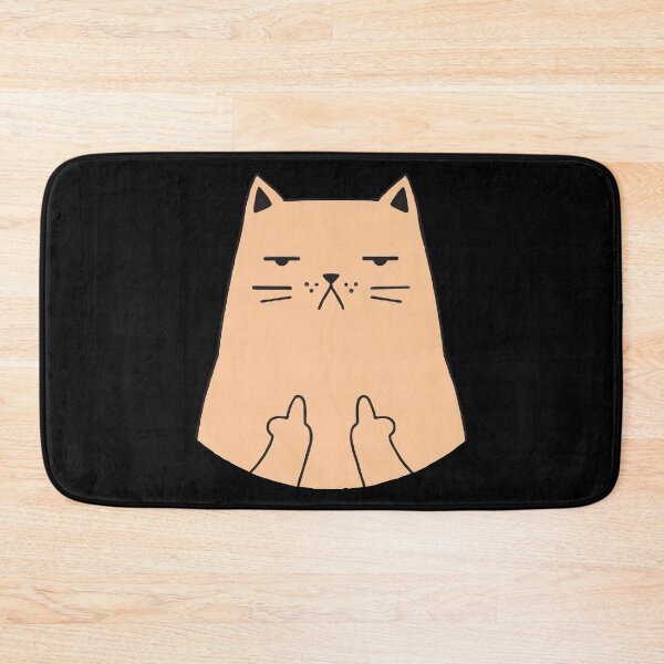Item preview, Flipping Off Cat - An Illustrated Design Of A Cat Giving The Middle Finger - Available As Stickers Etc designed and sold by crazycollective.