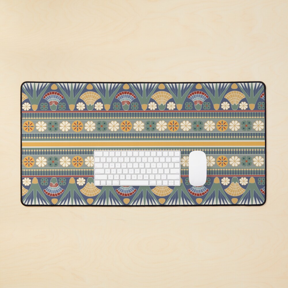 "Classic ancient Egyptian Lotus frieze" Mouse Pad for Sale by