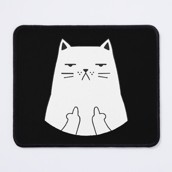 Item preview, Flipping Off Cat - An Illustrated Design Of A Cat Giving The Middle Finger - Available As Stickers Etc designed and sold by crazycollective.