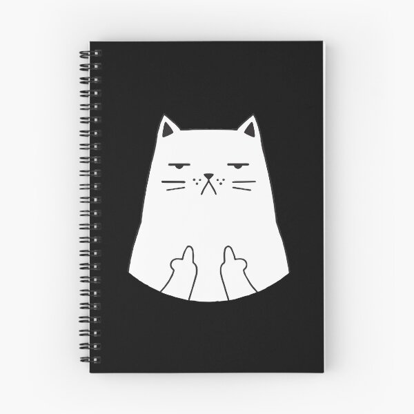 Item preview, Flipping Off Cat - An Illustrated Design Of A Cat Giving The Middle Finger - Available As Stickers Etc designed and sold by crazycollective.