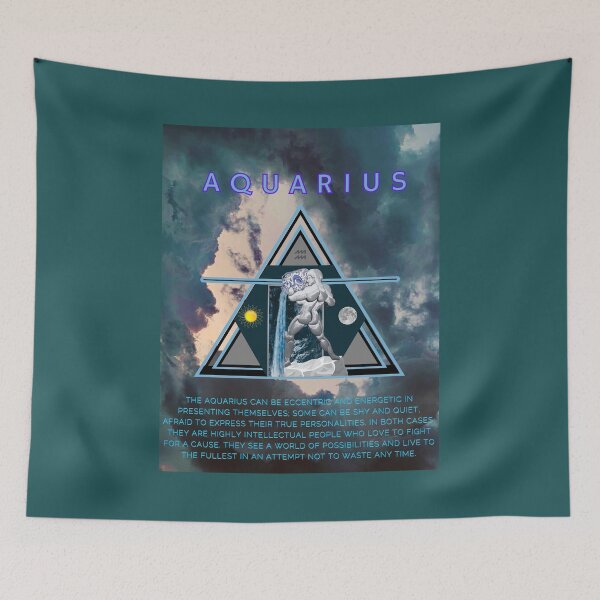 Item preview, Aquarius Air Element Zodiac Poster designed and sold by Starboy Design.