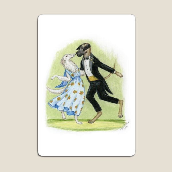 Dancing Dogs Magnet