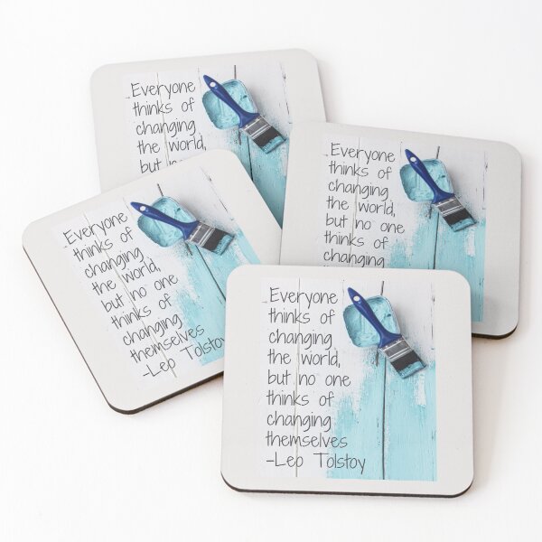Item preview, Leo Tolstoy Quote About Life and Changing the World designed and sold by Auntieck.