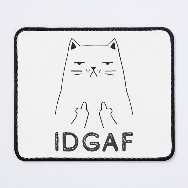 Item preview, Flipping Off Cat - An Illustrated Design Of A Cat Giving The Middle Finger - IDGAF - Available As Stickers Etc designed and sold by crazycollective.