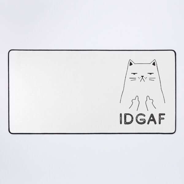 Item preview, Flipping Off Cat - An Illustrated Design Of A Cat Giving The Middle Finger - IDGAF - Available As Stickers Etc designed and sold by crazycollective.