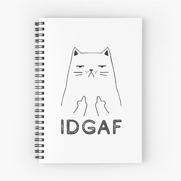 Item preview, Flipping Off Cat - An Illustrated Design Of A Cat Giving The Middle Finger - IDGAF - Available As Stickers Etc designed and sold by crazycollective.