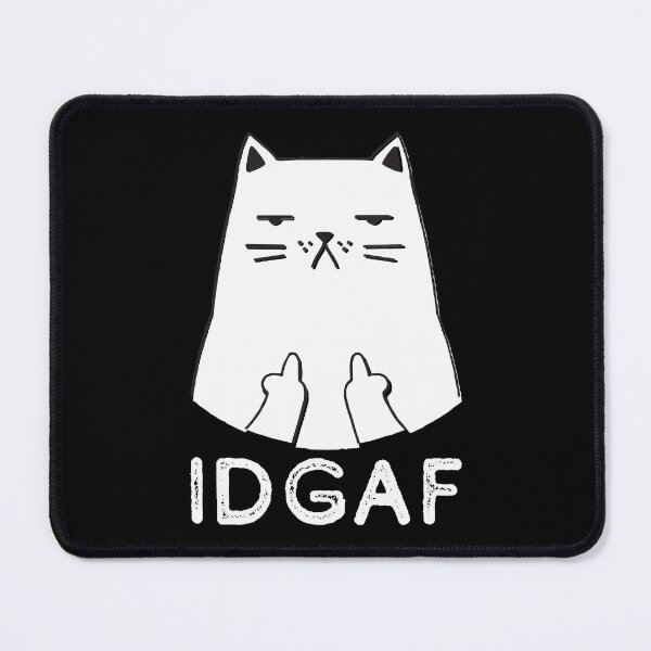 Item preview, Flipping Off Cat - An Illustrated Design Of A Cat Giving The Middle Finger - IDGAF - Available As Stickers Etc designed and sold by crazycollective.