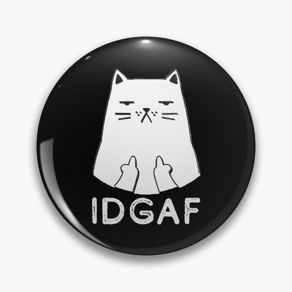 Item preview, Flipping Off Cat - An Illustrated Design Of A Cat Giving The Middle Finger - IDGAF - Available As Stickers Etc designed and sold by crazycollective.