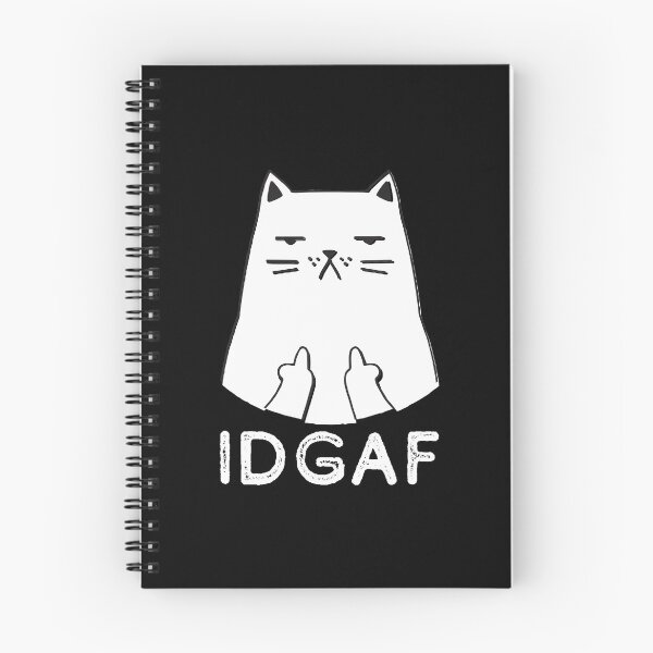 Item preview, Flipping Off Cat - An Illustrated Design Of A Cat Giving The Middle Finger - IDGAF - Available As Stickers Etc designed and sold by crazycollective.