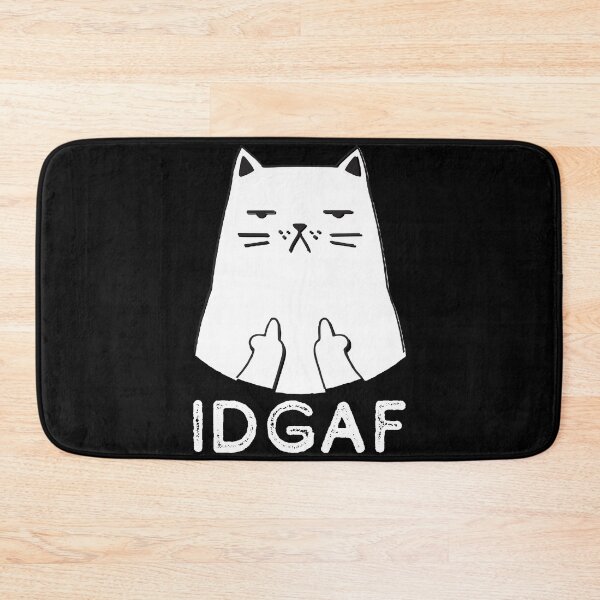 Item preview, Flipping Off Cat - An Illustrated Design Of A Cat Giving The Middle Finger - IDGAF - Available As Stickers Etc designed and sold by crazycollective.