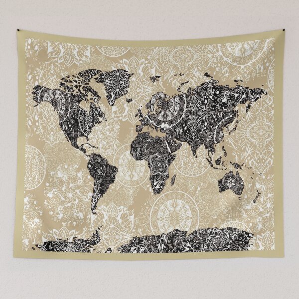 Item preview, world map mandala 3 designed and sold by BekimART.