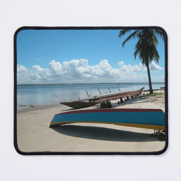 Item preview, Tropical beach fishing boats palm tree designed and sold by worldways.