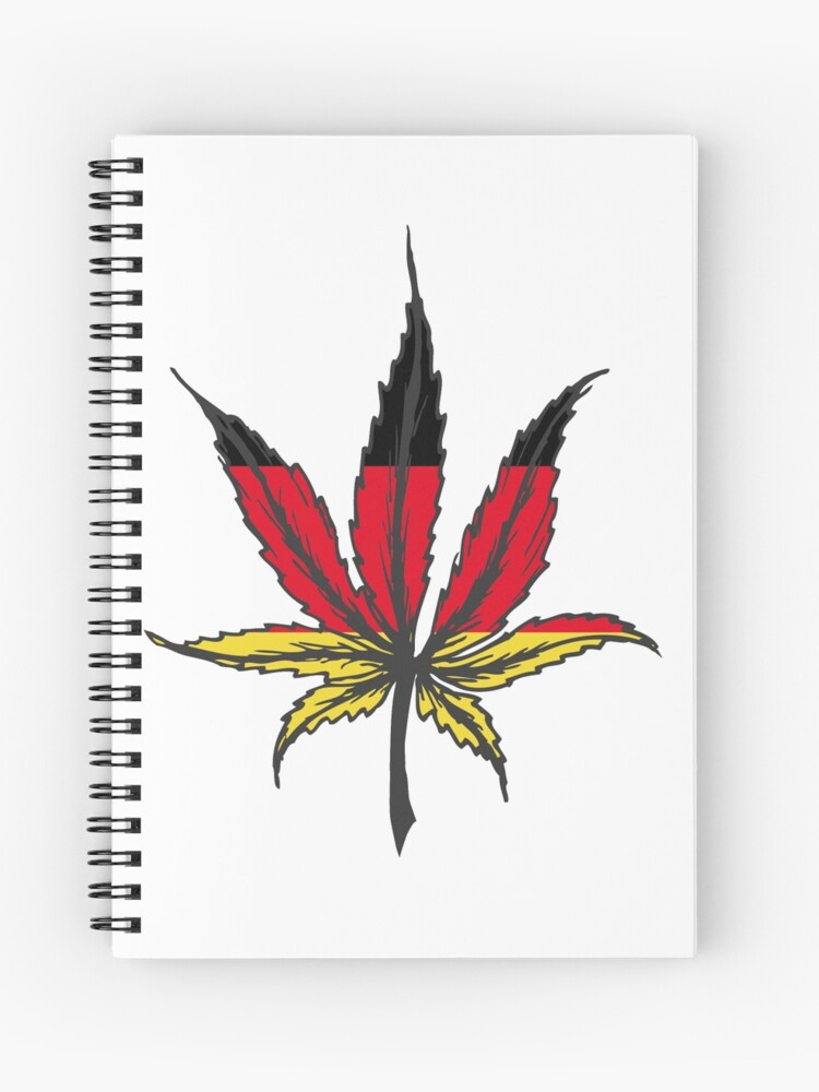 Cuaderno De Espiral Icono Plano De La Hoja De Cannabis Marihuana De Naum100 Redbubble