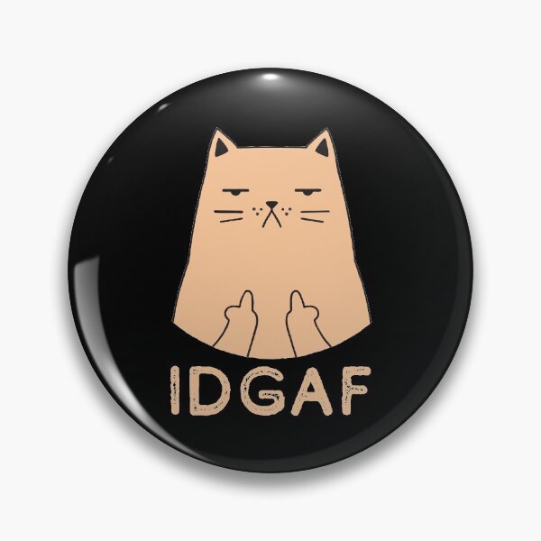 Item preview, Flipping Off Cat - An Illustrated Design Of A Cat Giving The Middle Finger - IDGAF - Available As Stickers Etc designed and sold by crazycollective.