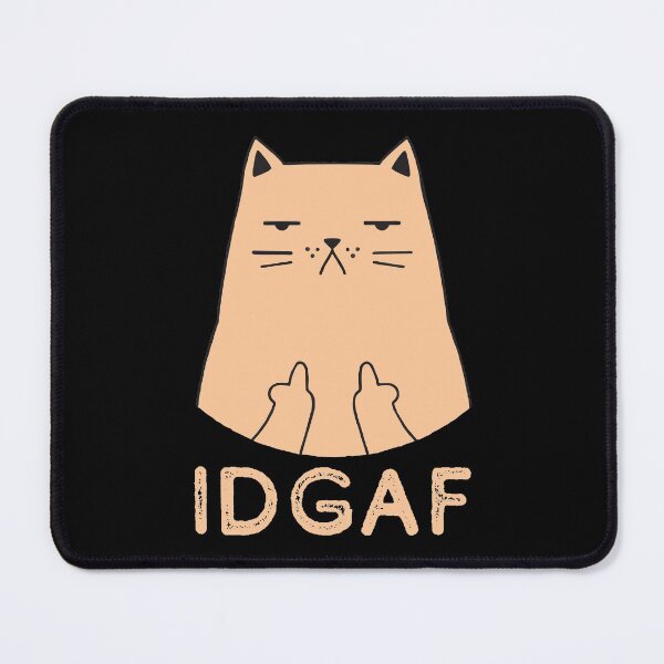 Item preview, Flipping Off Cat - An Illustrated Design Of A Cat Giving The Middle Finger - IDGAF - Available As Stickers Etc designed and sold by crazycollective.