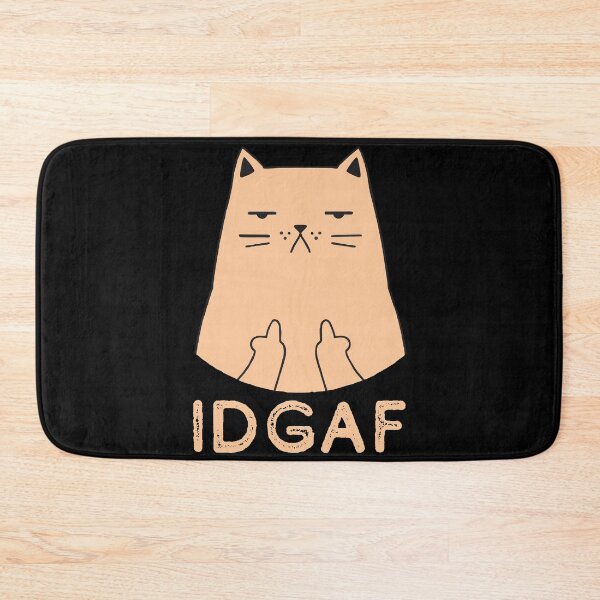 Item preview, Flipping Off Cat - An Illustrated Design Of A Cat Giving The Middle Finger - IDGAF - Available As Stickers Etc designed and sold by crazycollective.