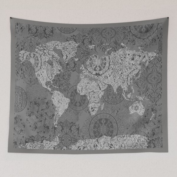 Item preview, world map mandala 3 designed and sold by BekimART.