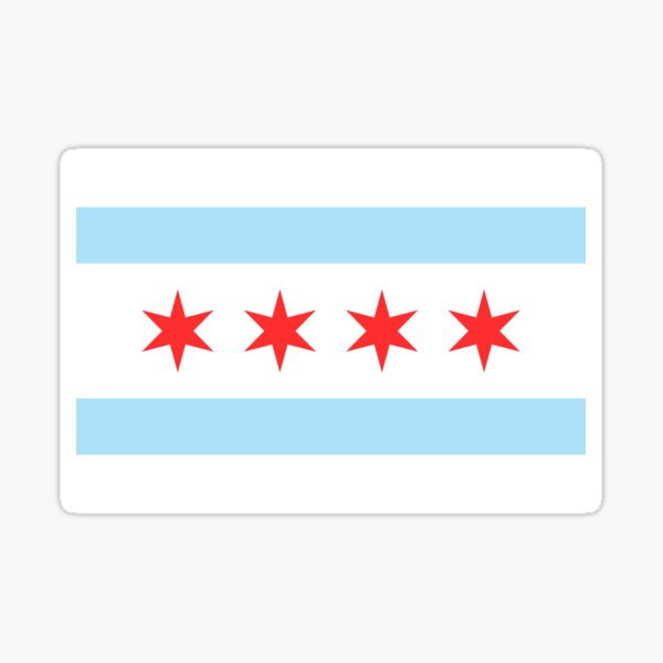 Item preview, Chicago flag designed and sold by Mhea.