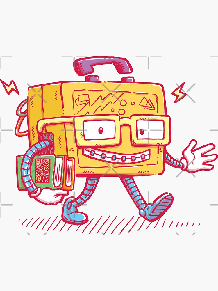 Thumbnail 3 of 3, Sticker, Back to School LunchPail Bot designed and sold by nickv47.