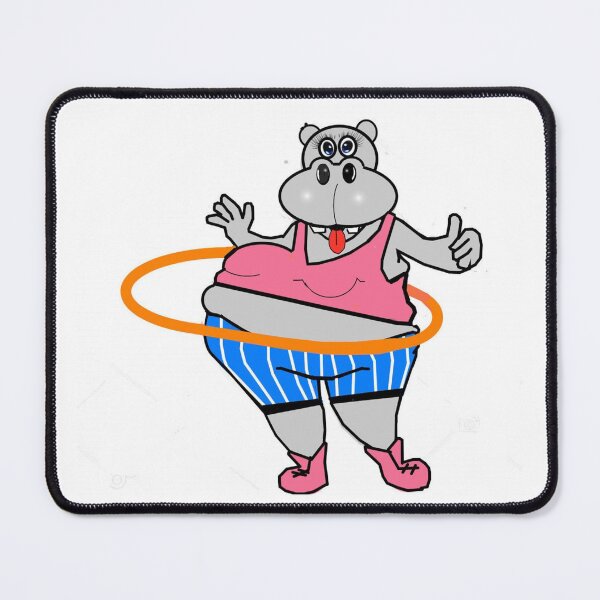 Item preview, Animal - Hippo - Shaking the hula hoop designed and sold by Shirley cute art .