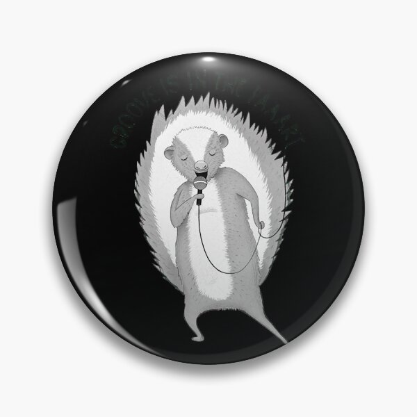 Item preview, Skunk singing Deee-Lite  Animal Karaoke  Illustration Blue  designed and sold by Lynnette36.