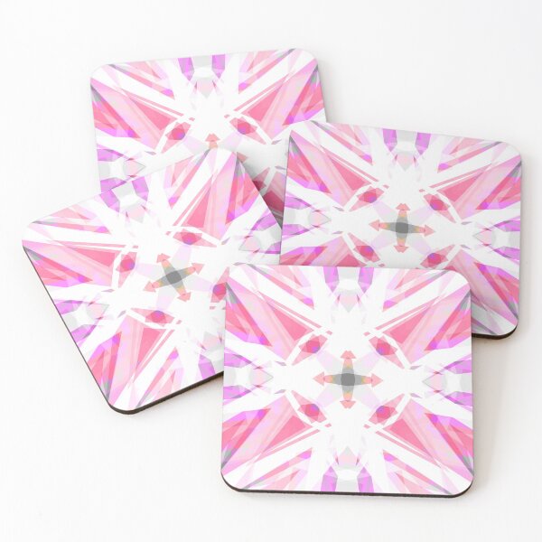 Item preview, Colorful Summer Pink White Geometric Cross Pattern Mosaic designed and sold by PatternPerfect.