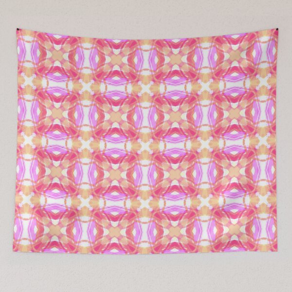 Item preview, Colorful Summer Pink Yellow White Geometric Cross Pattern Mosaic designed and sold by PatternPerfect.