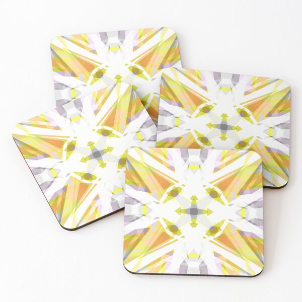 Item preview, Colorful Summer Yellow Grey Gray White Geometric Cross Pattern Mosaic designed and sold by PatternPerfect.