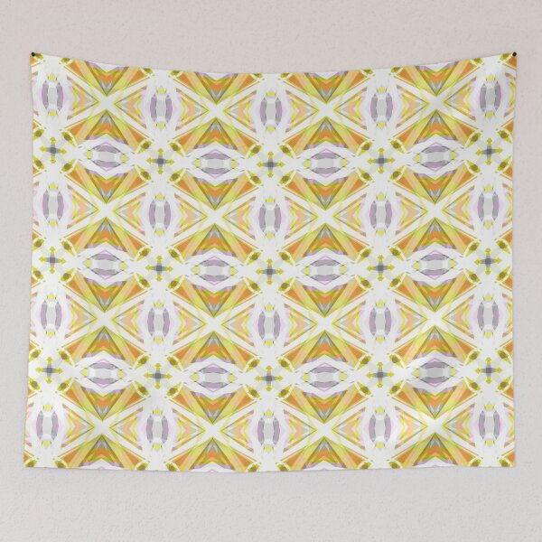 Item preview, Colorful Summer Yellow Grey Gray White Geometric Cross Pattern Mosaic designed and sold by PatternPerfect.