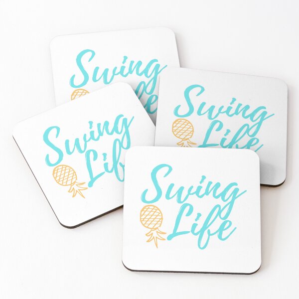 Item preview, Swing Life Swinger Lifestyle Upside Down Pineapple Teal and Gold- White designed and sold by MixedBagMerch.