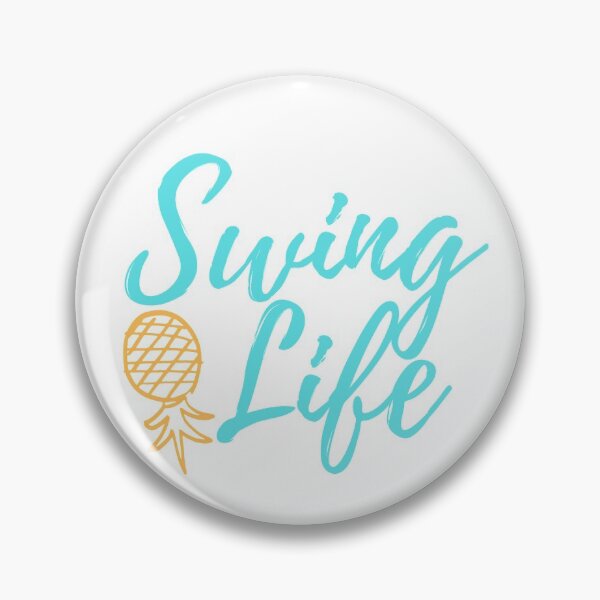 Item preview, Swing Life Swinger Lifestyle Upside Down Pineapple Teal and Gold- White designed and sold by MixedBagMerch.