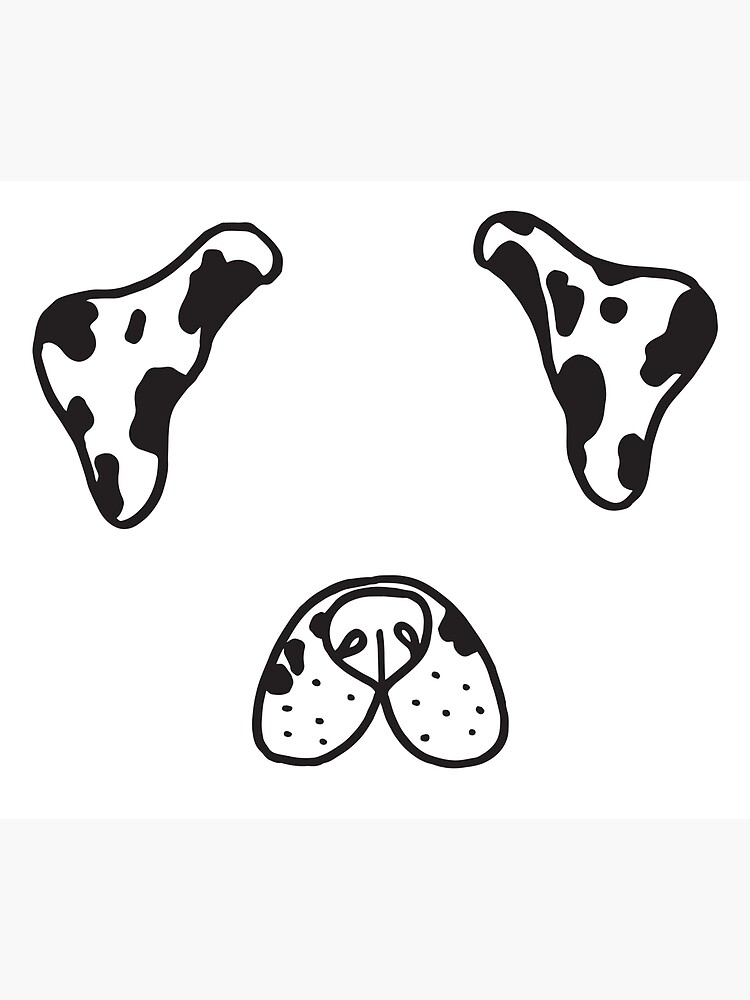 "Snapchat Dog Filter" Art Print for Sale by EMABEE Redbubble