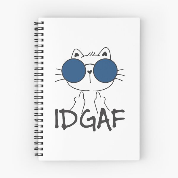 Item preview, Flipping Off Cat - An Illustrated Design Of A Cat Wearing Glasses Giving The Middle Finger - IDGAF -Available As Stickers Etc designed and sold by crazycollective.